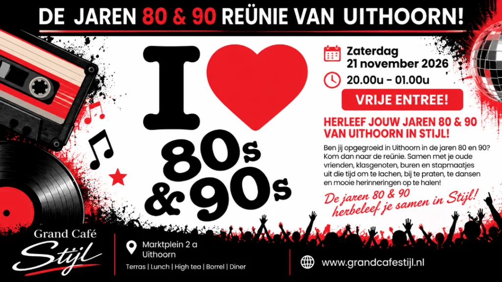 De jaren 80 & 90 reünie van Uithoorn! in Uithoorn